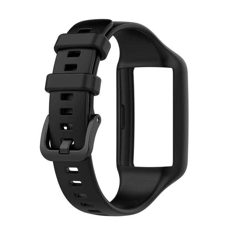 For Huawei Band 7 Integrated Silicone Watch Band(Black)