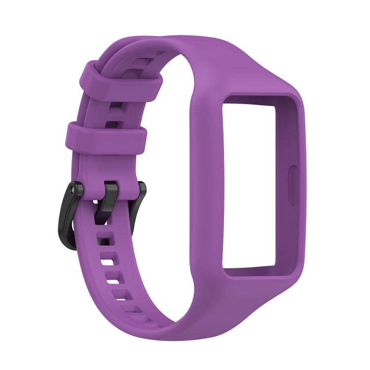 For Huawei Band 7 Integrated Silicone Watch Band(Dark Purple)