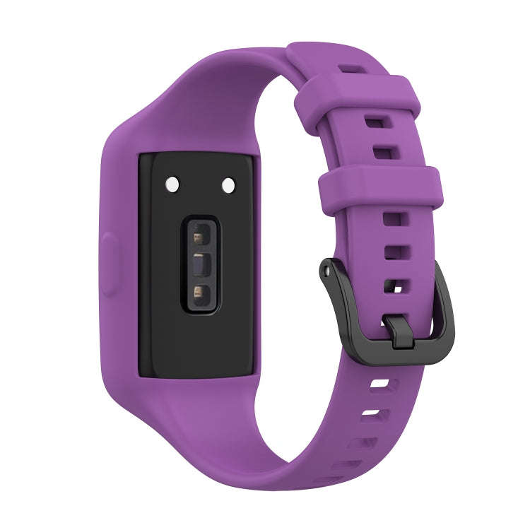 For Huawei Band 7 Integrated Silicone Watch Band(Dark Purple)