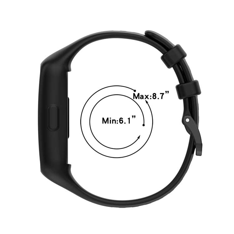 For Huawei Band 7 Integrated Silicone Watch Band(Black)
