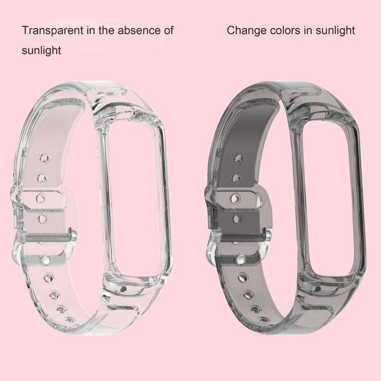 For Samsung Galaxy Fit 2 SM-R220 Discoloration in Light TPU Watch Band(Black)