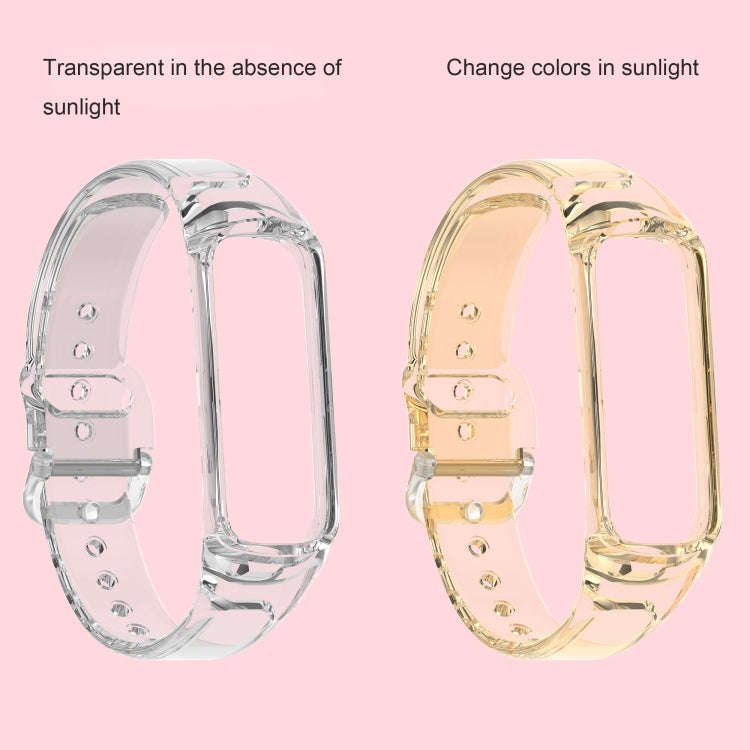 For Samsung Galaxy Fit 2 SM-R220 Discoloration in Light TPU Watch Band(Yellow)