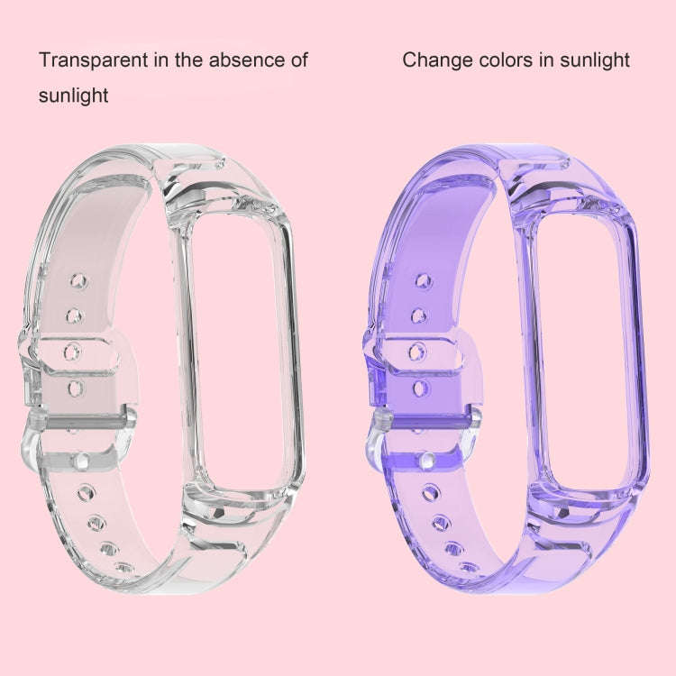 For Samsung Galaxy Fit 2 SM-R220 Discoloration in Light TPU Watch Band(Purple)