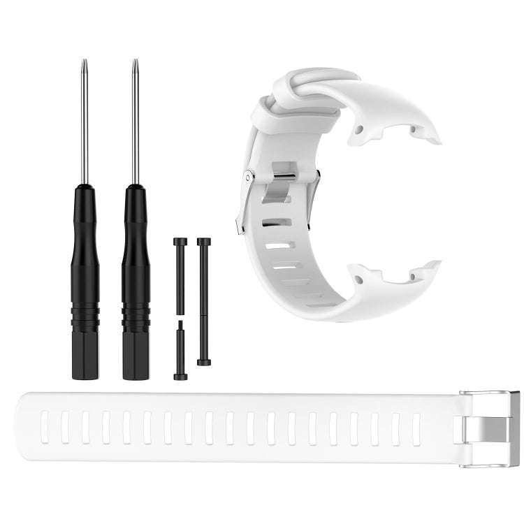For Sunnto D4 / D4i Novo Diving Watch Silicone Watch Band with Extension Strap(White)