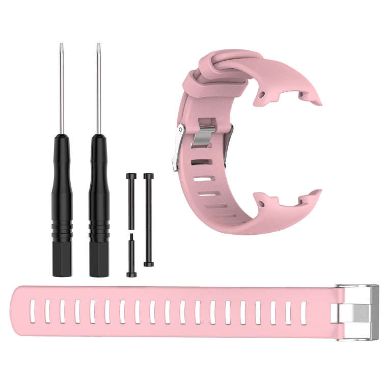 For Sunnto D4 / D4i Novo Diving Watch Silicone Watch Band with Extension Strap(Pink)