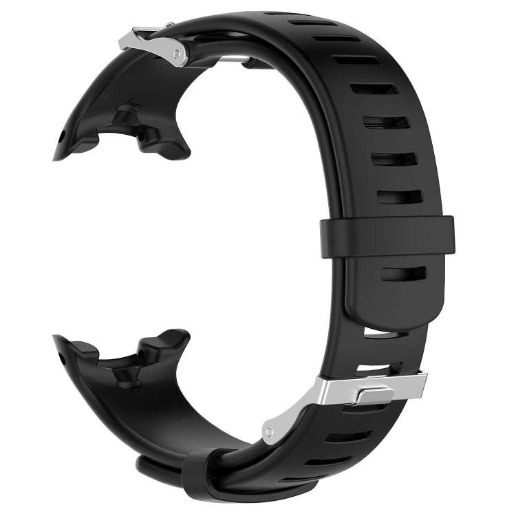 For Sunnto D4 / D4i Novo Diving Watch Silicone Watch Band with Extension Strap(Black)