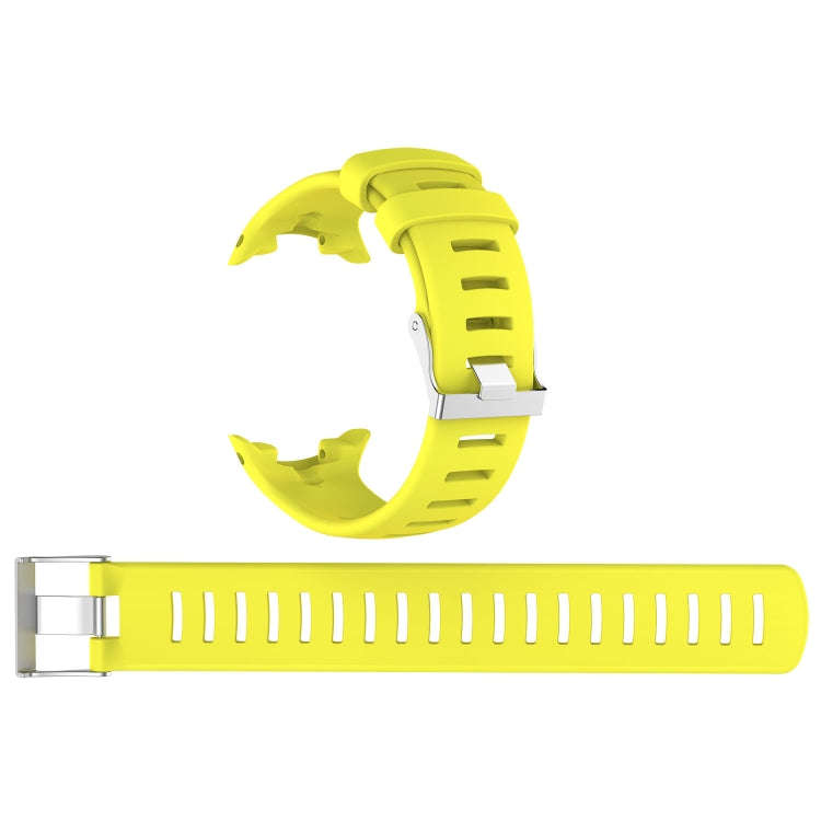 For Sunnto D4 / D4i Novo Diving Watch Silicone Watch Band with Extension Strap(Yellow)