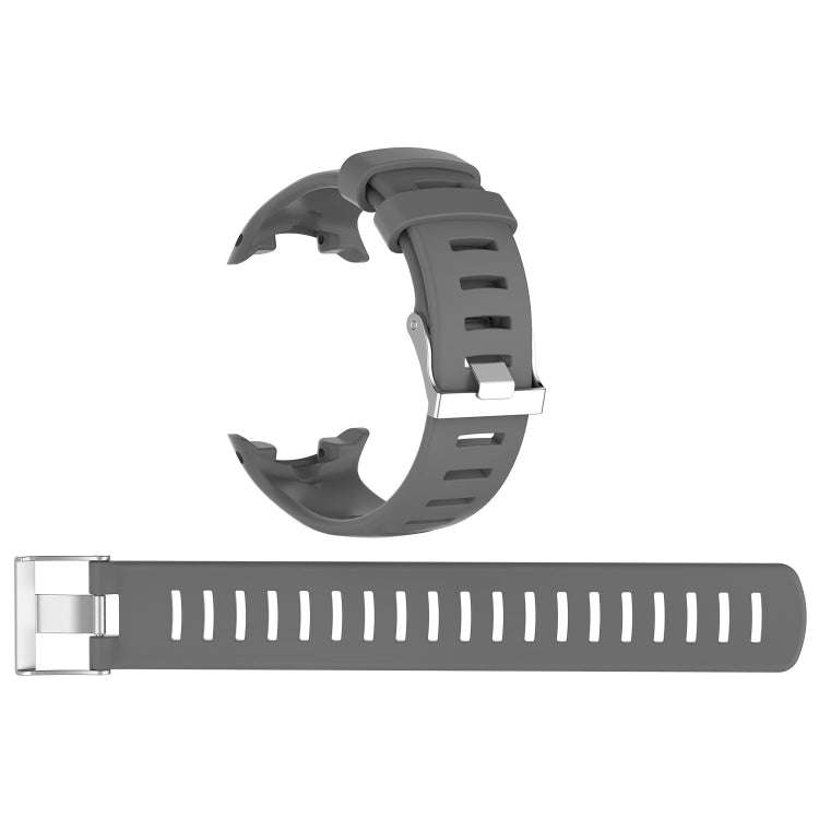 For Sunnto D4 / D4i Novo Diving Watch Silicone Watch Band with Extension Strap(Grey)