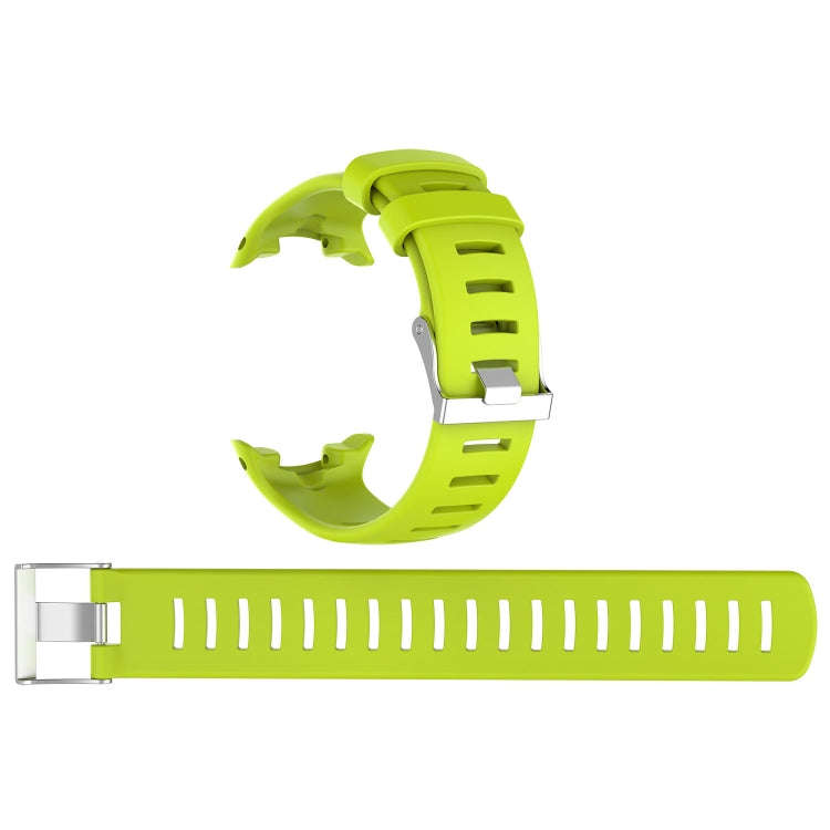 For Sunnto D4 / D4i Novo Diving Watch Silicone Watch Band with Extension Strap(Lime Green)
