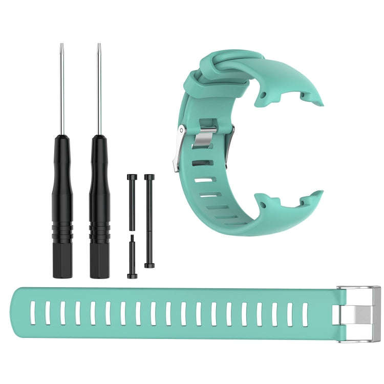 For Sunnto D4 / D4i Novo Diving Watch Silicone Watch Band with Extension Strap(Mint Green)