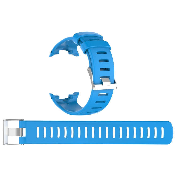 For Sunnto D4 / D4i Novo Diving Watch Silicone Watch Band with Extension Strap(Sky Blue)