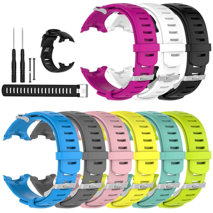 For Sunnto D4 / D4i Novo Diving Watch Silicone Watch Band with Extension Strap(Pink)