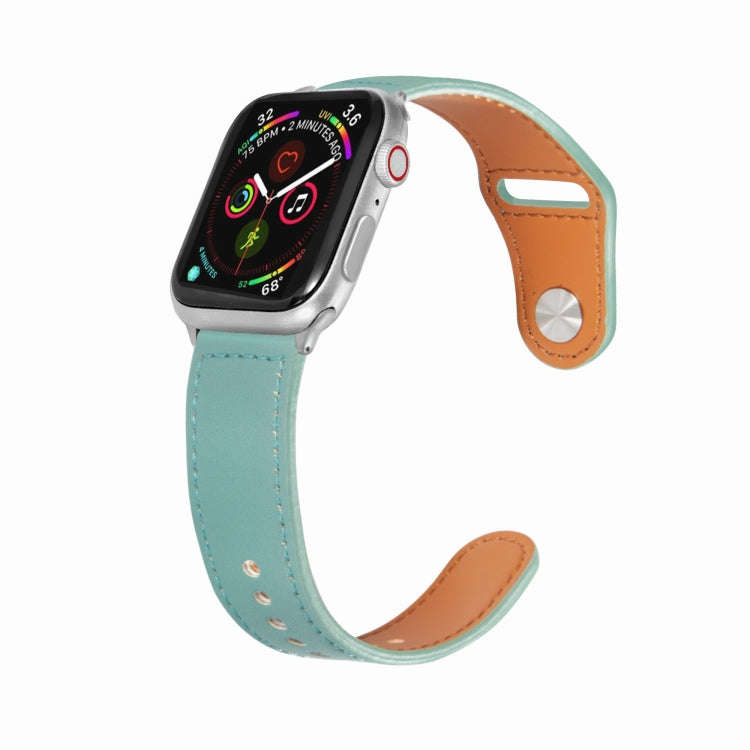 Nail Silver Buckle Leather Watch Band For Apple Watch Ultra 49mm&Watch Ultra 2 49mm / Series 9&8&...