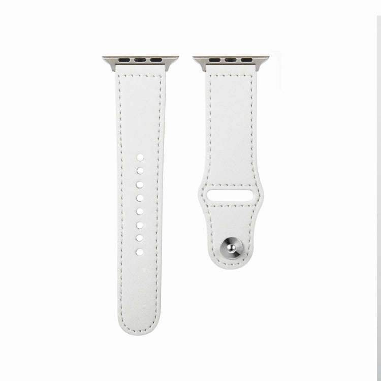 Nail Silver Buckle Leather Watch Band For Apple Watch Ultra 49mm&Watch Ultra 2 49mm / Series 9&8&...