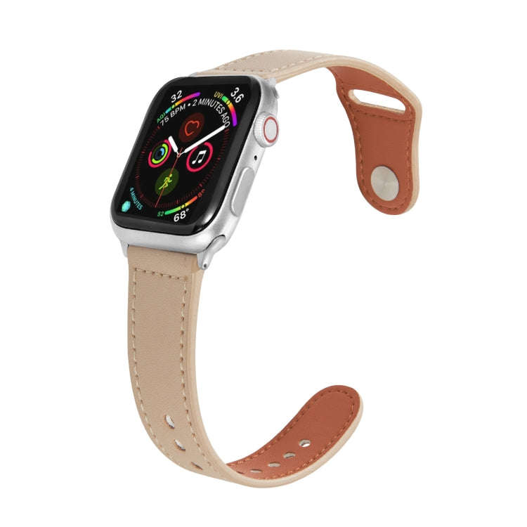 Nail Silver Buckle Leather Watch Band For Apple Watch Ultra 49mm&Watch Ultra 2 49mm / Series 9&8&...