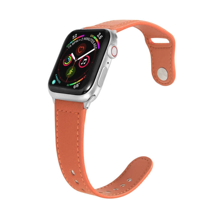 Nail Silver Buckle Leather Watch Band For Apple Watch Ultra 49mm&Watch Ultra 2 49mm / Series 9&8&...