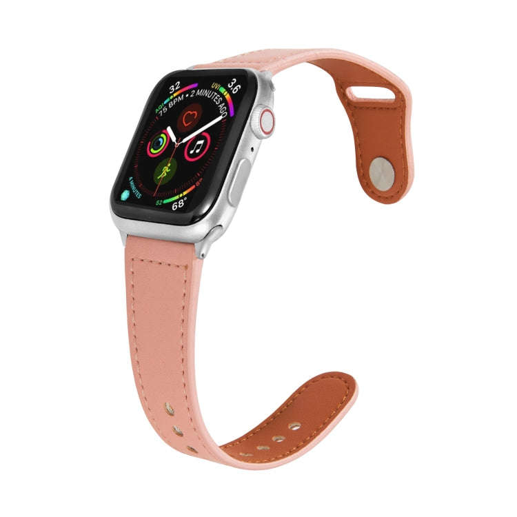 Nail Silver Buckle Leather Watch Band For Apple Watch Ultra 49mm&Watch Ultra 2 49mm / Series 9&8&...