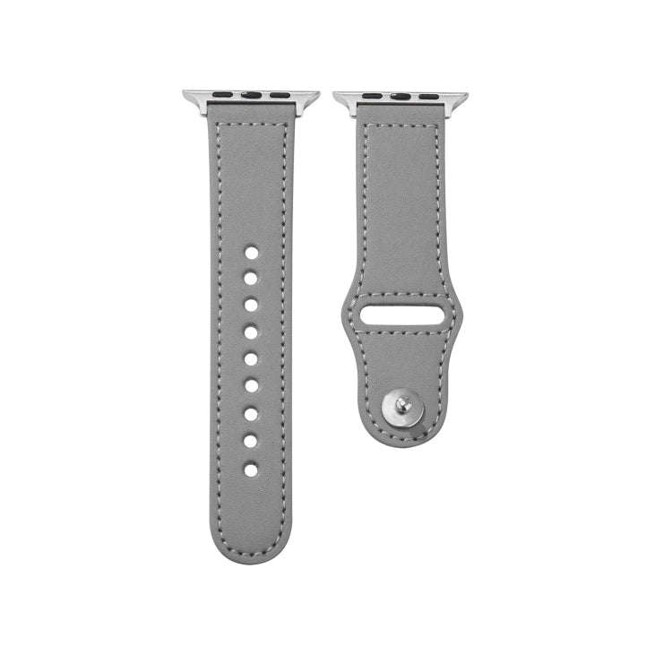 Nail Silver Buckle Leather Watch Band For Apple Watch Ultra 49mm&Watch Ultra 2 49mm / Series 9&8&...