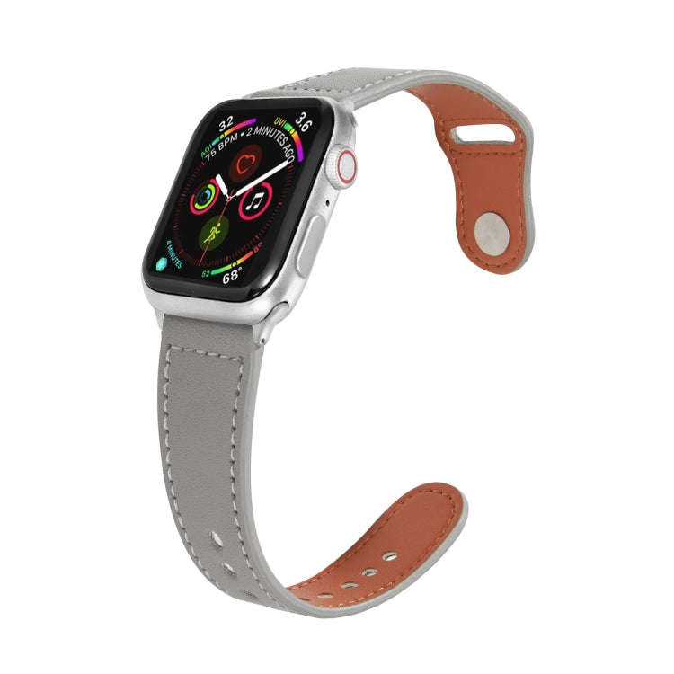 Nail Silver Buckle Leather Watch Band For Apple Watch Ultra 49mm&Watch Ultra 2 49mm / Series 9&8&...