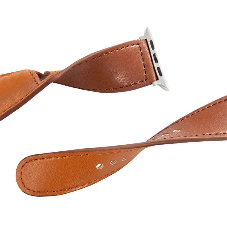 Nail Silver Buckle Leather Watch Band For Apple Watch Ultra 49mm&Watch Ultra 2 49mm / Series 9&8&...