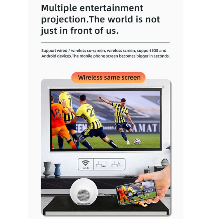 YG270+ 1280x720P 100ANSI LCD LED Smart Projector, Wireless Same Screen Version, Plug Type:US Plug