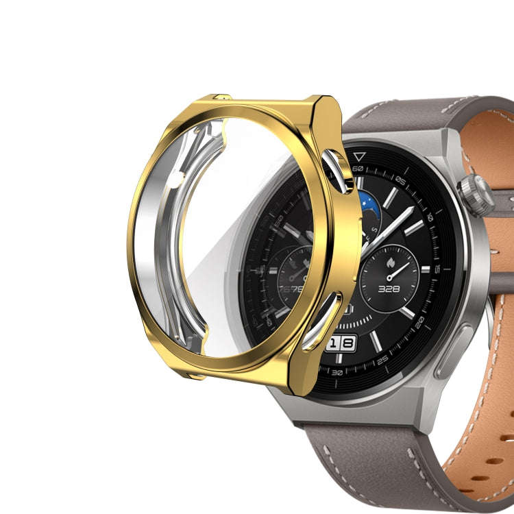For Huawei Watch GT3 Pro 43mm Electroplating Full Coverage TPU Watch Case(Gold)