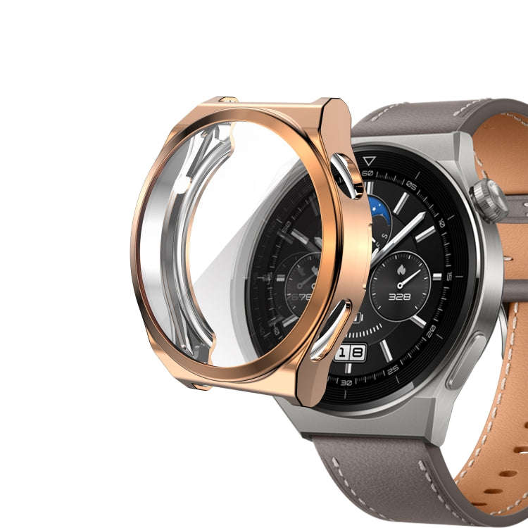 For Huawei Watch GT3 Pro 43mm Electroplating Full Coverage TPU Watch Case(Rose Gold)