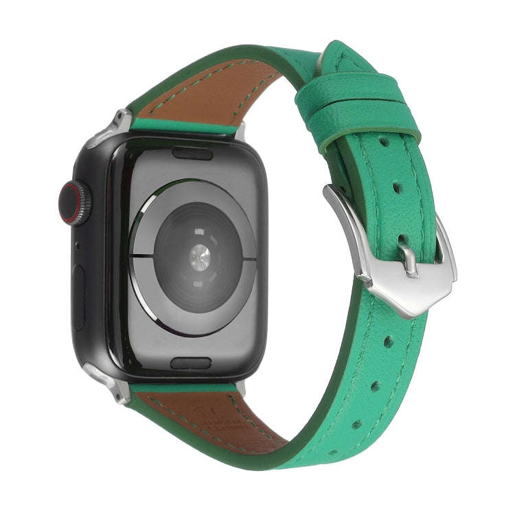 Genuine Leather Watch Band For Apple Watch Series 9&8&7 41mm / SE 3&SE 2&6&SE&5&4 40mm / 3&2&1 38...