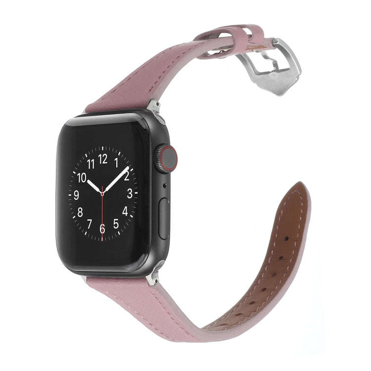 Genuine Leather Watch Band For Apple Watch Series 9&8&7 41mm / SE 3&SE 2&6&SE&5&4 40mm / 3&2&1 38...