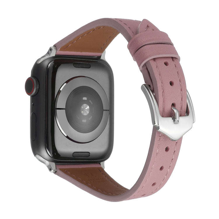 Genuine Leather Watch Band For Apple Watch Series 9&8&7 41mm / SE 3&SE 2&6&SE&5&4 40mm / 3&2&1 38...
