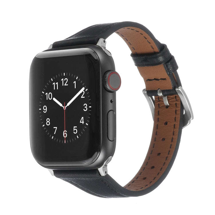 Genuine Leather Watch Band For Apple Watch Series 9&8&7 41mm / SE 3&SE 2&6&SE&5&4 40mm / 3&2&1 38...