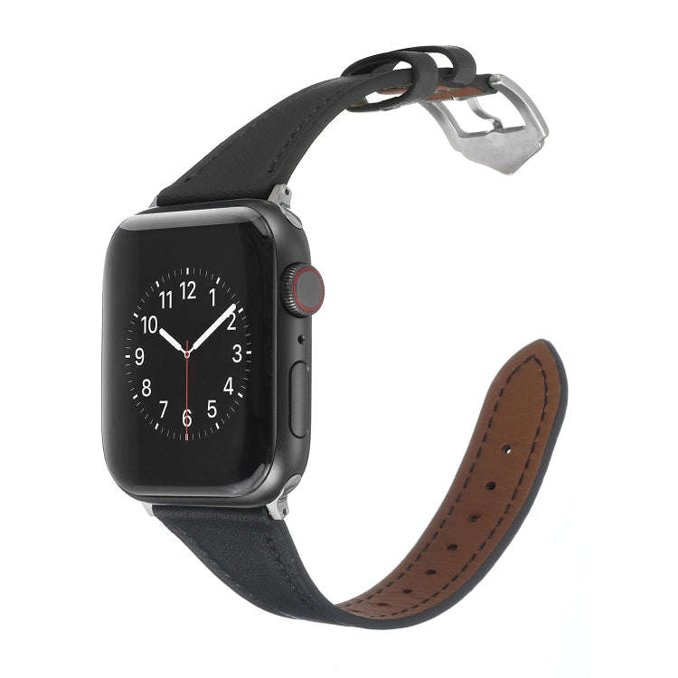 Genuine Leather Watch Band For Apple Watch Series 9&8&7 41mm / SE 3&SE 2&6&SE&5&4 40mm / 3&2&1 38...