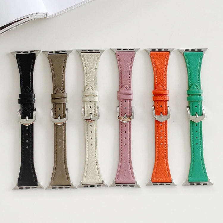 Genuine Leather Watch Band For Apple Watch Series 9&8&7 41mm / SE 3&SE 2&6&SE&5&4 40mm / 3&2&1 38...