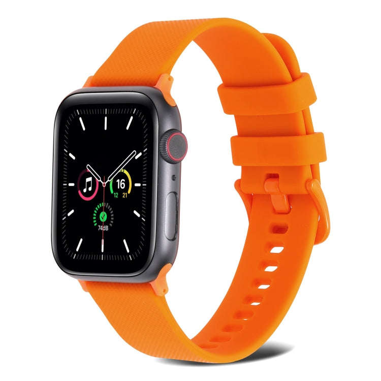 Plain Weave Silicone Watch Band For Apple Watch Series 9&8&7 41mm / SE 3&SE 2&6&SE&5&4 40mm / 3&2...