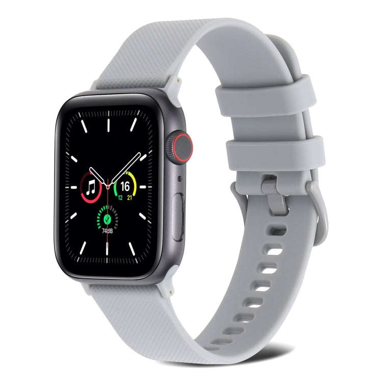 Plain Weave Silicone Watch Band For Apple Watch Series 9&8&7 41mm / SE 3&SE 2&6&SE&5&4 40mm / 3&2...