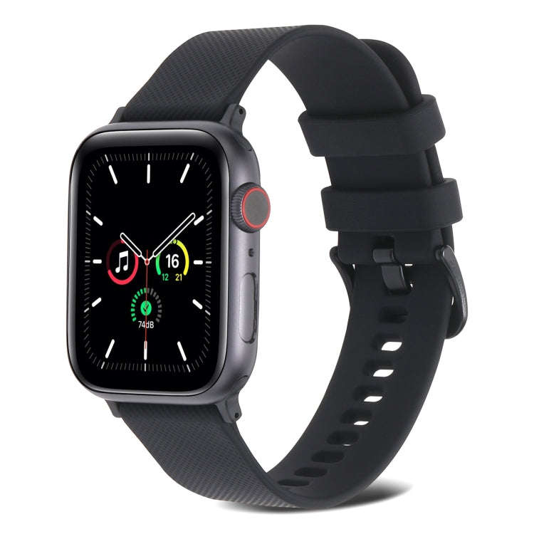 Plain Weave Silicone Watch Band For Apple Watch Series 9&8&7 41mm / SE 3&SE 2&6&SE&5&4 40mm / 3&2...