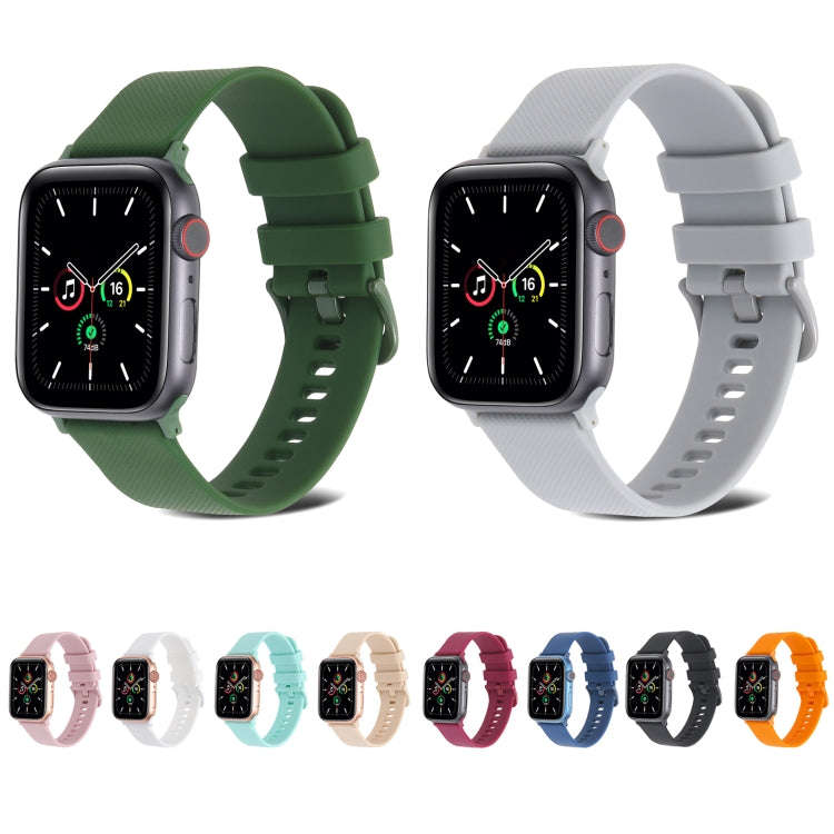 Plain Weave Silicone Watch Band For Apple Watch Ultra 49mm&Watch Ultra 2 49mm / Series 9&8&7 45mm...