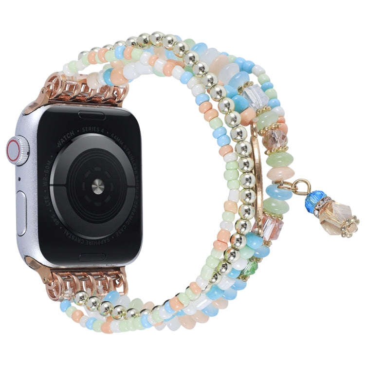 Eye Bead Chain Watch Band For Apple Watch Series 9&8&7 41mm / SE 3&SE 2&6&SE&5&4 40mm / 3&2&1 38m...
