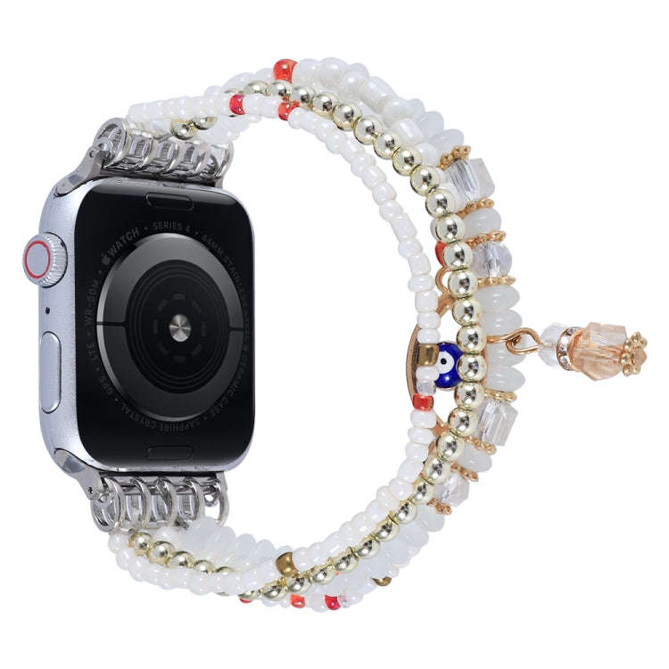 Eye Bead Chain Watch Band For Apple Watch Series 9&8&7 41mm / SE 3&SE 2&6&SE&5&4 40mm / 3&2&1 38m...