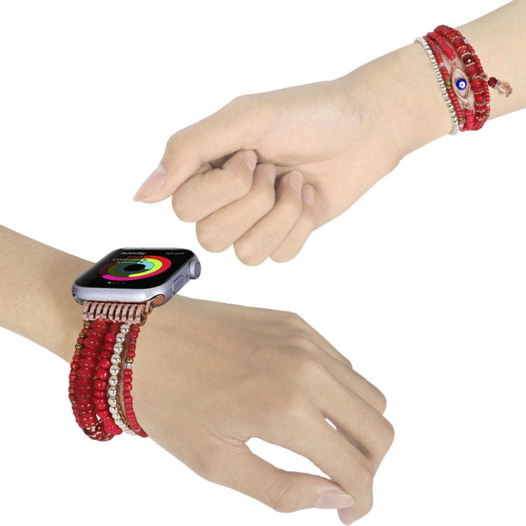 Eye Bead Chain Watch Band For Apple Watch Ultra 49mm&Watch Ultra 2 49mm / Series 9&8&7 45mm / SE ...