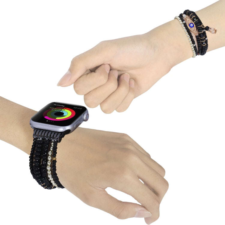 Eye Bead Chain Watch Band For Apple Watch Ultra 49mm&Watch Ultra 2 49mm / Series 9&8&7 45mm / SE ...