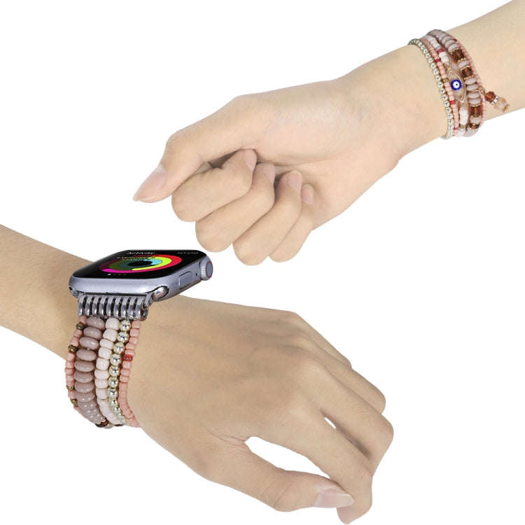 Eye Bead Chain Watch Band For Apple Watch Ultra 49mm&Watch Ultra 2 49mm / Series 9&8&7 45mm / SE ...