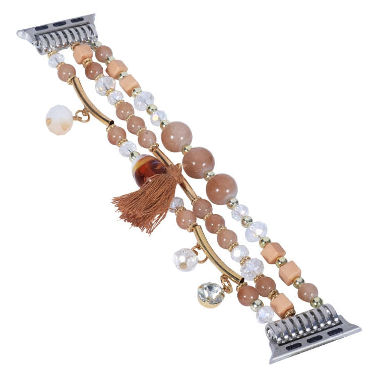 Round Bead Chain Watch Band For Apple Watch Series 9&8&7 41mm / SE 3&SE 2&6&SE&5&4 40mm / 3&2&1 3...