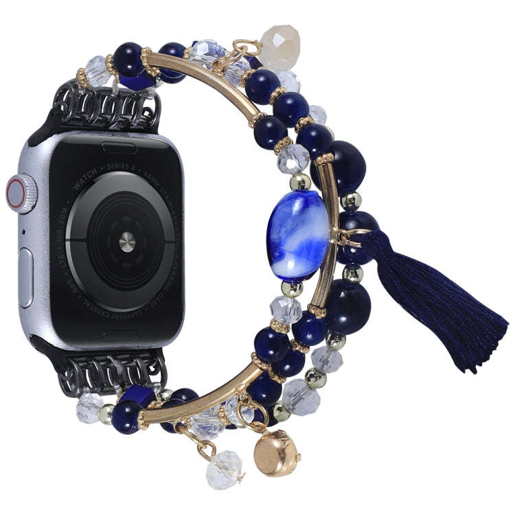 Round Bead Chain Watch Band For Apple Watch Ultra 49mm&Watch Ultra 2 49mm / Series 9&8&7 45mm / S...