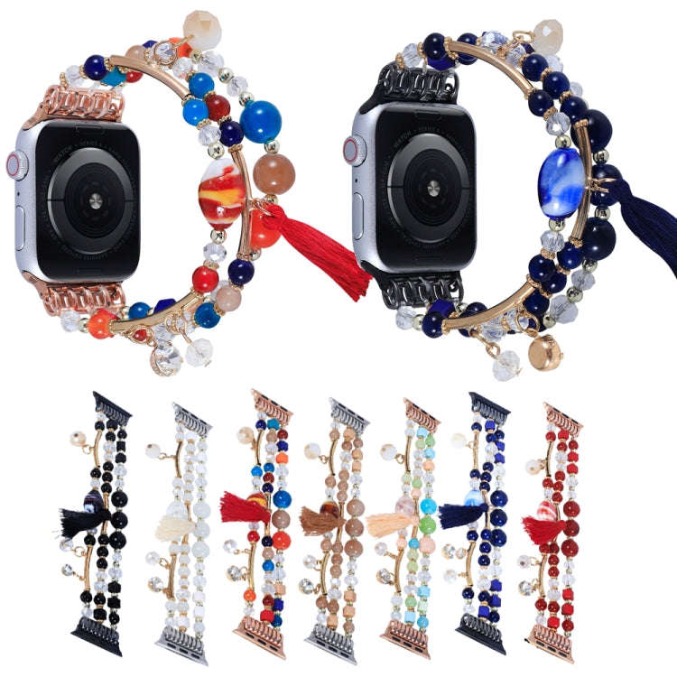 Round Bead Chain Watch Band For Apple Watch Ultra 49mm&Watch Ultra 2 49mm / Series 9&8&7 45mm / S...