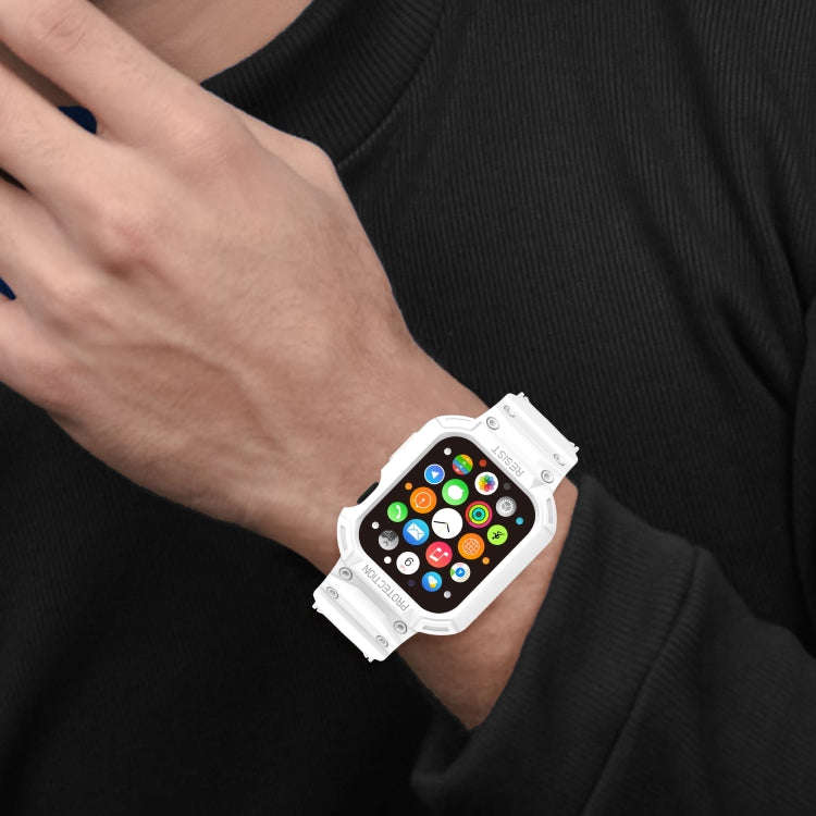 Integrated TPU Watch Band For Apple Watch Series 9&8&7 41mm / SE 3&SE 2&6&SE&5&4 40mm / 3&2&1 38m...