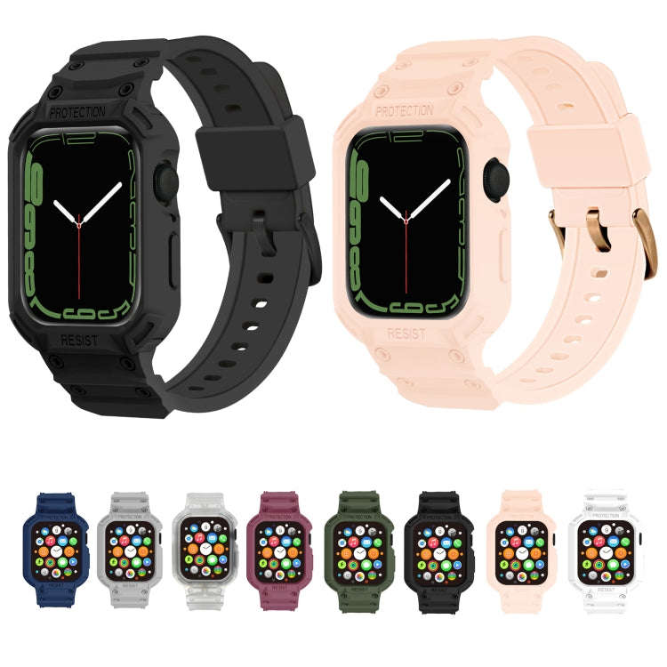 Integrated TPU Watch Band For Apple Watch Series 9&8&7 41mm / SE 3&SE 2&6&SE&5&4 40mm / 3&2&1 38m...
