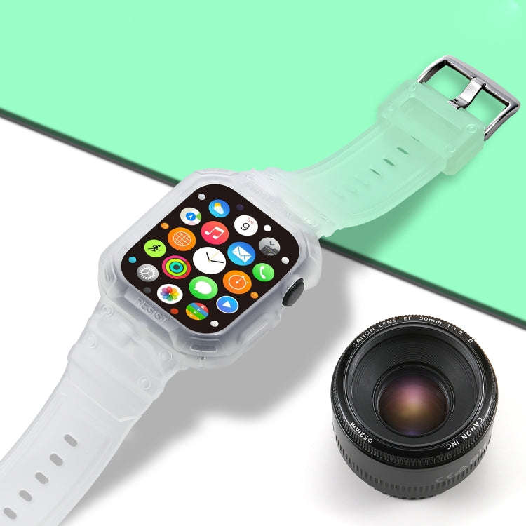 Integrated TPU Watch Band For Apple Watch Series 8&7 45mm / SE 2&6&SE&5&4 44mm / 3&2&1 42mm(Frost...