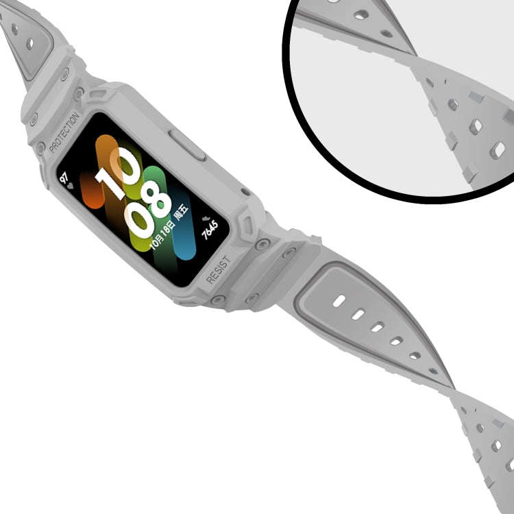 For Huawei Band 7 / 6 / Honor Band 6 Integrated TPU Watch Band(Light Grey)