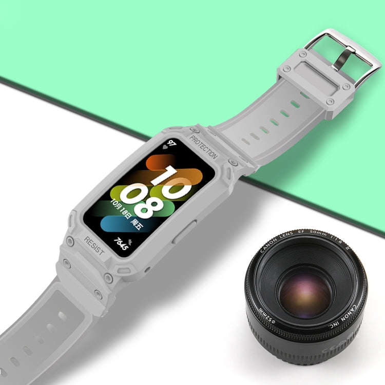For Huawei Band 7 / 6 / Honor Band 6 Integrated TPU Watch Band(Light Grey)